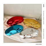 Niche design metal acrylic bag shaped stone hand bag banquet fashion exquisite small bag 799845346236 - COCOMELODY