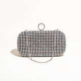 Hand diamond-encrusted dinner bag Hand bag chain small square bag 689059915170 - COCOMELODY