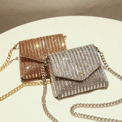 Rhine-diamond bag mini chain bag with sequins 716467540765 - COCOMELODY