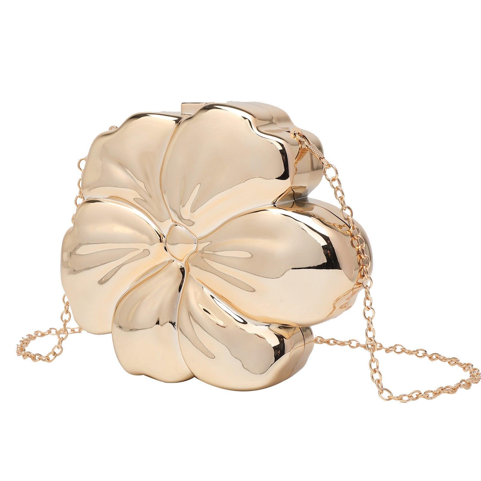 Flower bag mirror plating process oblique span bag 778089021024 - COCOMELODY