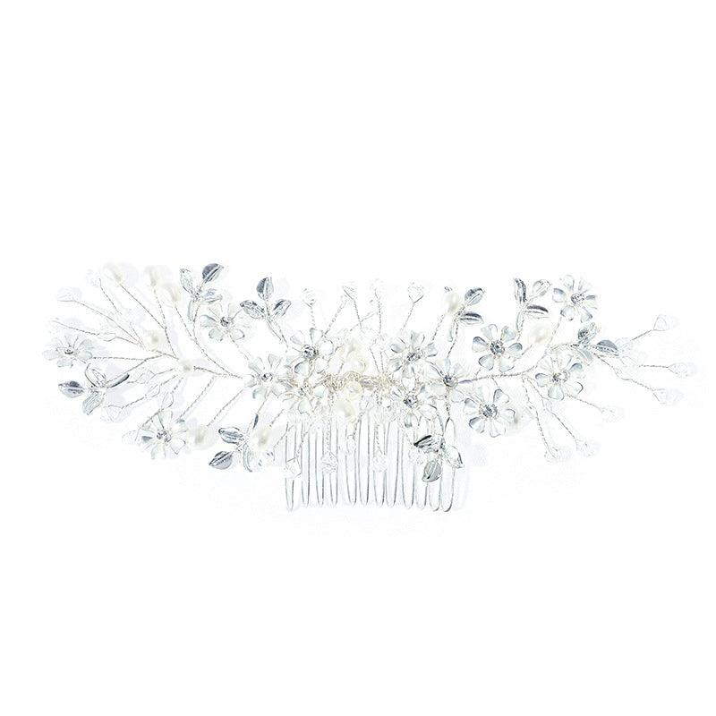 Crystal Pearl handmade crystal hair comb 716836390112 - COCOMELODY