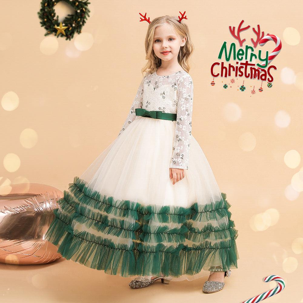 A-Line Maxi Tulle Flower Girl Dress 682328644676 - COCOMELODY