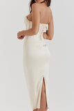 Sheath-Column Midi Satin Formal Evening Dresses 758179401320