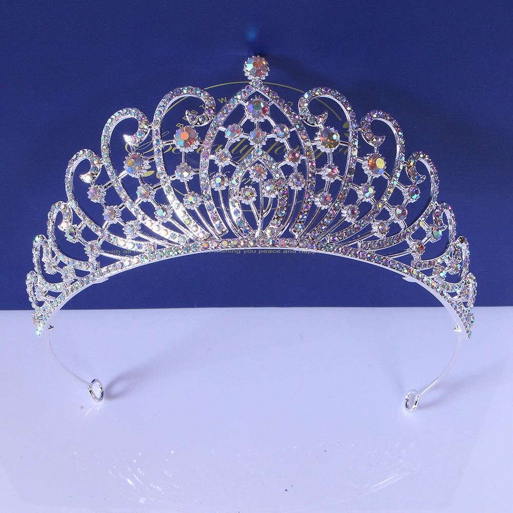 Bridal Crown Tiara Alloy Thick Silver Gold Crown Princess Bridal wedding accessories 650390631349 - COCOMELODY