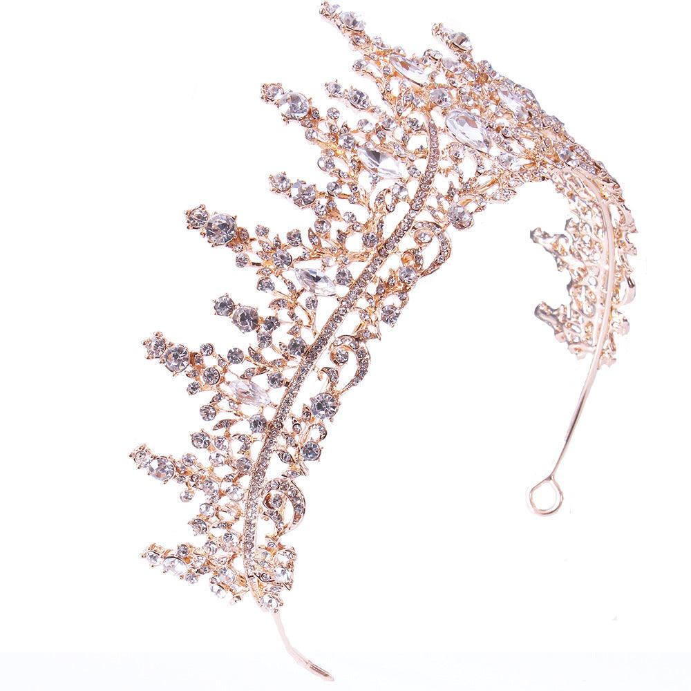 Baroque rhinestone alloy festival headband Crown Luxury tiara crown 651827787417 - COCOMELODY