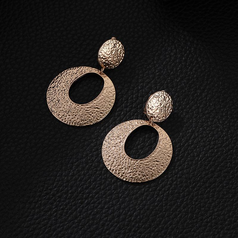 Ring percussion face clip earrings Fashion everything trend earrings 757829913295 - COCOMELODY
