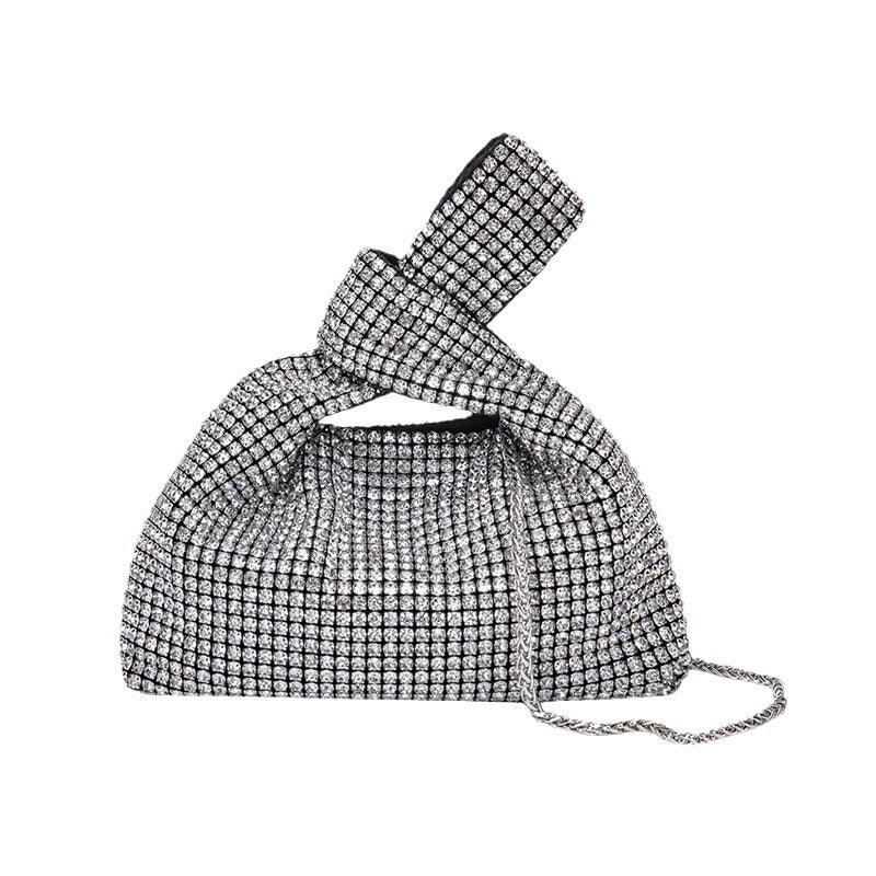 Diamond-encrusted portable dinner bag 773141196365 - COCOMELODY