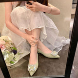 Rhinestone Pointy Flat Shoes 707106912708 - COCOMELODY
