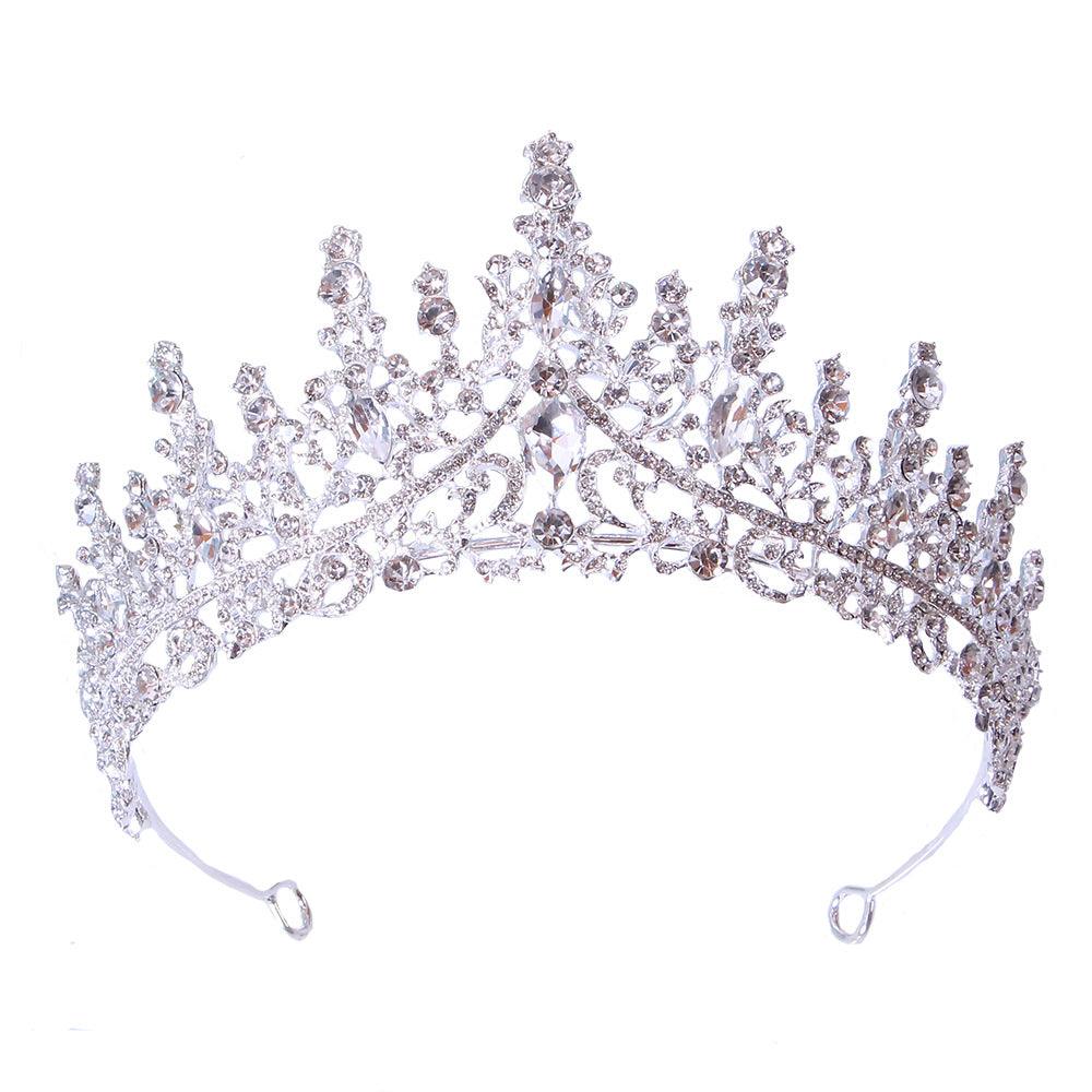 Baroque rhinestone alloy festival headband Crown Luxury tiara crown 651827787417 - COCOMELODY
