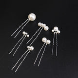 U-shaped Pearl Brida Hairpins 6 piece 684476301257 - COCOMELODY