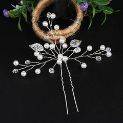 Gold Bridal Headwear Handcrafted Leaf Hair Accessories Wedding Hair accessories Hairpin set of 2 603338141625 - COCOMELODY