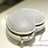 Diamond Heart Bag mini Shiny Diamond Evening bag 729106323676 - COCOMELODY