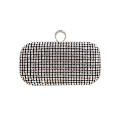 Hand diamond-encrusted dinner bag Hand bag chain small square bag 689059915170 - COCOMELODY