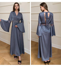 Silk-Like and Lace Robes 671048877502 - COCOMELODY