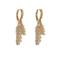 Earrings Bright Nebula Zircon Pearl Earrings 748956093496 - COCOMELODY