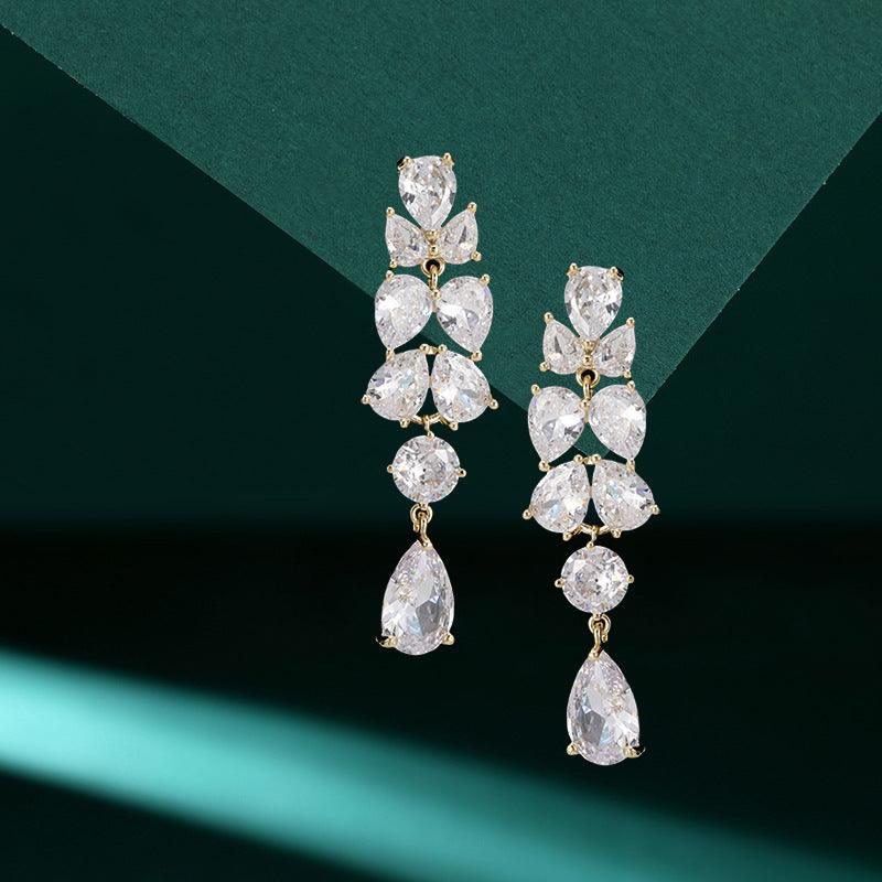 Drop long luxury earrings 837068445089 - COCOMELODY