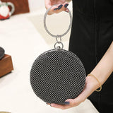 Rhinestone mid-round evening bag 791461170551 - COCOMELODY