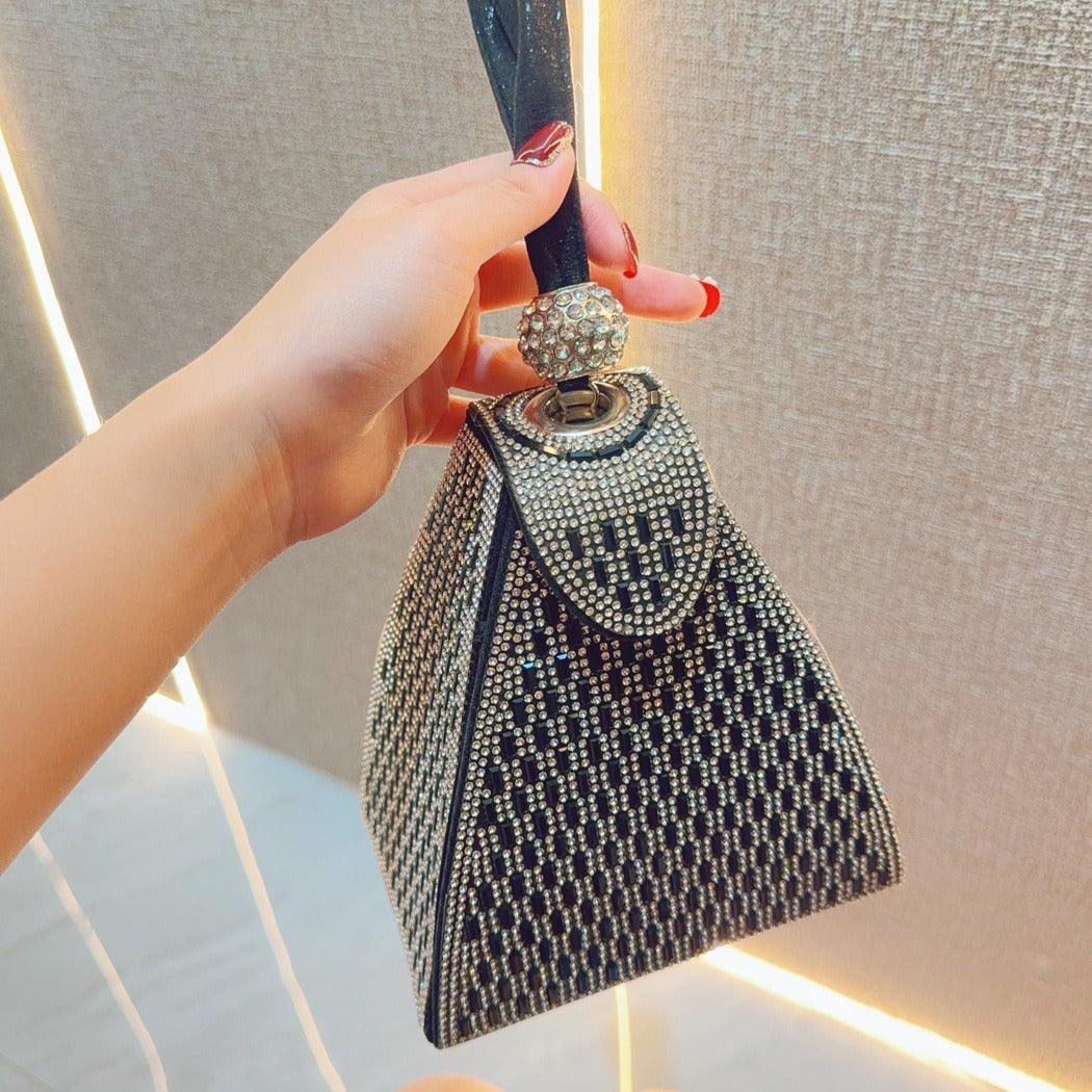 Rhinestone tote Bag Banquet Bag diamond-encrusted diagonal dinner bag 778370142021 - COCOMELODY