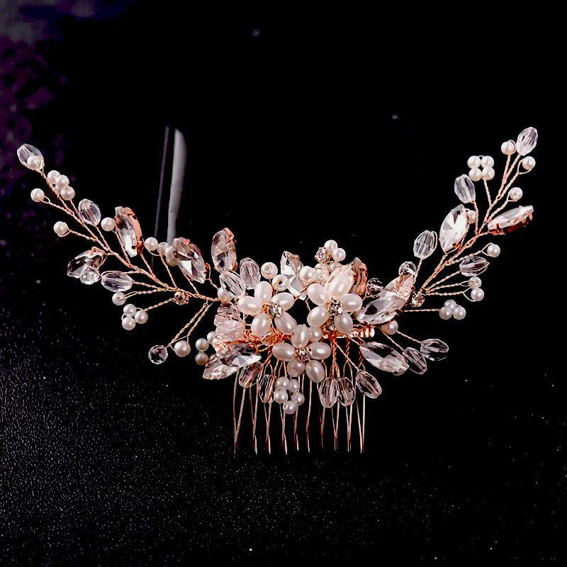 Bridal handmade Gold hair comb Wedding hair accessories Wedding accessories Bridal hair accessories 771438632928 - COCOMELODY