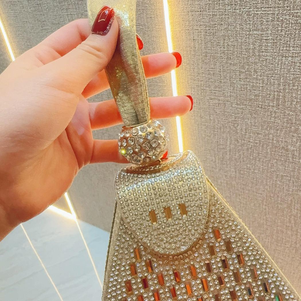 Rhinestone tote Bag Banquet Bag diamond-encrusted diagonal dinner bag 778370142021 - COCOMELODY