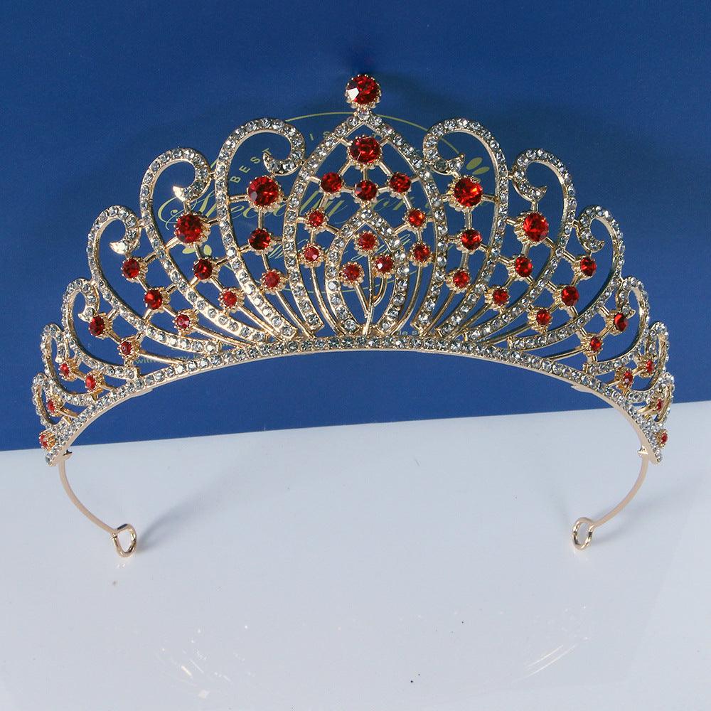 Bridal Crown Tiara Alloy Thick Silver Gold Crown Princess Bridal wedding accessories 650390631349 - COCOMELODY