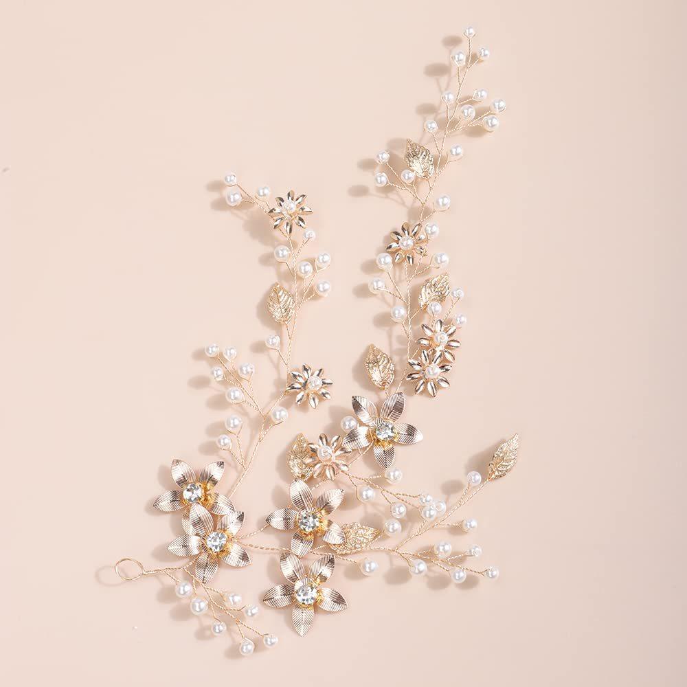 Gold handmade bridal headdress Hair accessories Beaded dress accessories 583345967079 - COCOMELODY