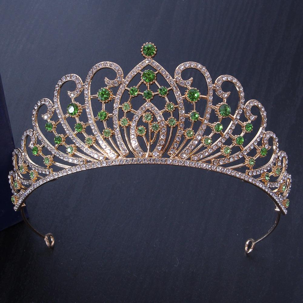 Bridal Crown Tiara Alloy Thick Silver Gold Crown Princess Bridal wedding accessories 650390631349 - COCOMELODY