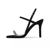 Stiletto heel Sandals Rhinestone Ankle Strap Shoes 765387738702 - COCOMELODY