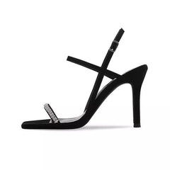 Stiletto heel Sandals Rhinestone Ankle Strap Shoes 765387738702 - COCOMELODY