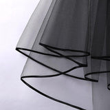 Simple black wrapped Halloween vintage wedding multi-layered veil 171962684 - COCOMELODY