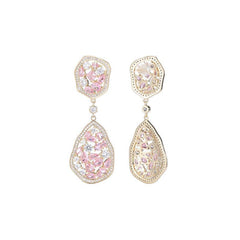 Long drop set zircon earrings 812324678919 - COCOMELODY