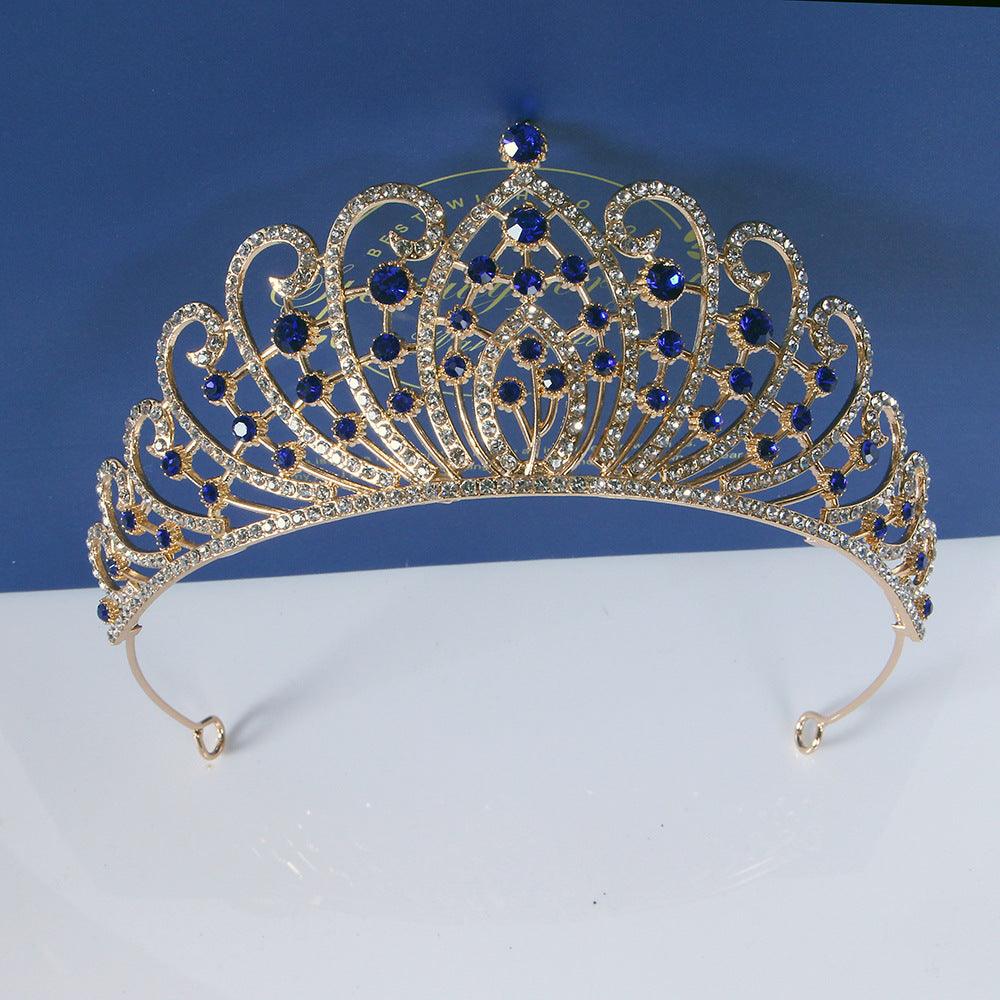 Bridal Crown Tiara Alloy Thick Silver Gold Crown Princess Bridal wedding accessories 650390631349 - COCOMELODY