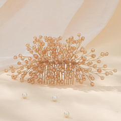 Bridal headwear Handmade crystal hair comb Wedding dress updo accessories Luxury and beautiful hair comb 756137741353 - COCOMELODY