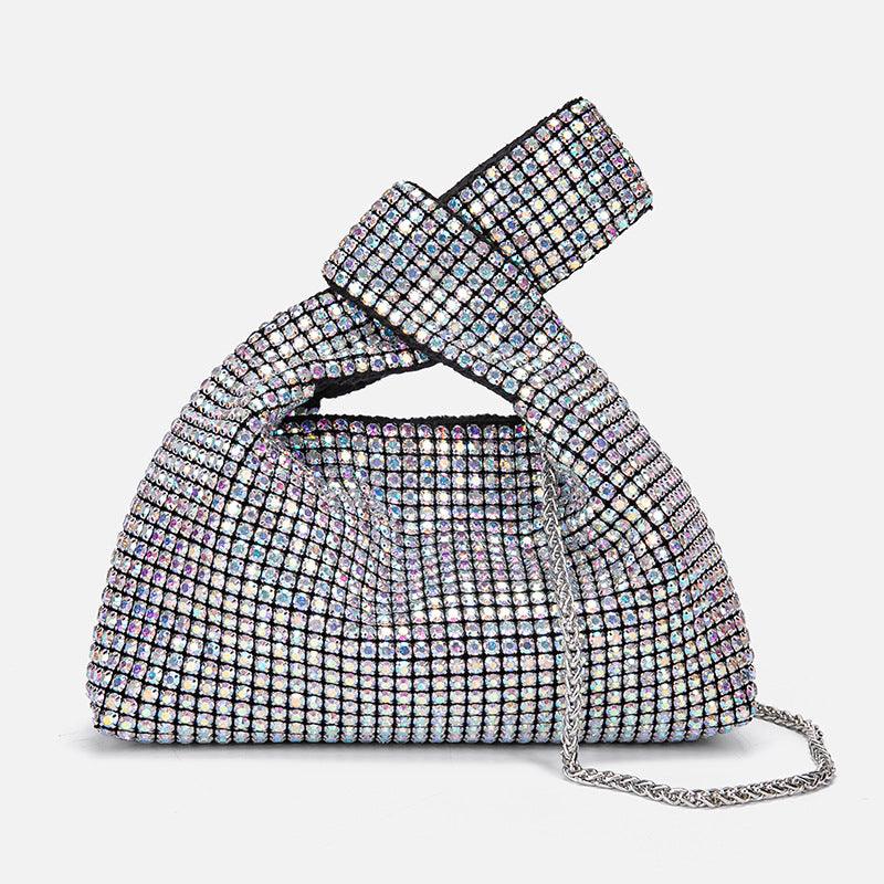 Diamond-encrusted portable dinner bag 773141196365 - COCOMELODY
