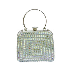 Diamond-set clutch bag Women's Party Bag Rhinestone Tote Delicate diagonal dinner bag 763988820276 - COCOMELODY