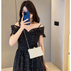 Pearl and diamond banquet clutch dress evening bag 823414689997 - COCOMELODY