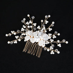 White Pearl Bride Combs 3 pieces 671252216580 - COCOMELODY