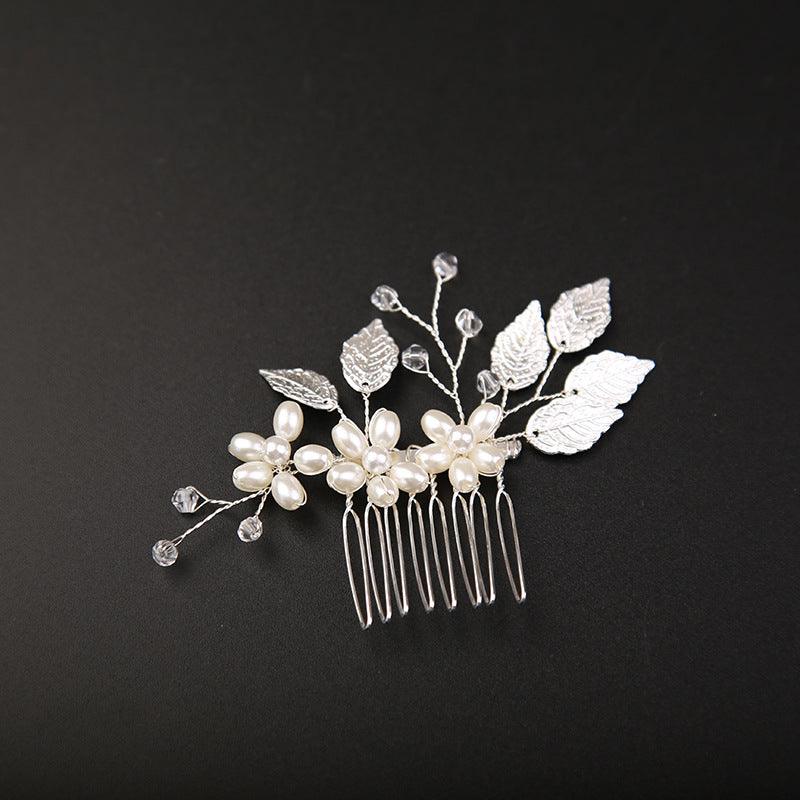 Golden Leaf Bride Combs 2 Pieces 7969295597726 - COCOMELODY