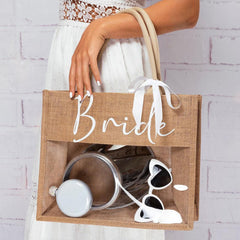 Printed lettering Bride Beach wedding decoration honeymoon trip ribbon makeup bag bridal gift 787520922805 - COCOMELODY