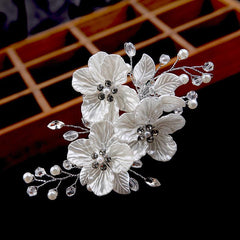 Handcrafted crystal Pearl Headwear Hairpin for wedding accessories 573589507863 - COCOMELODY