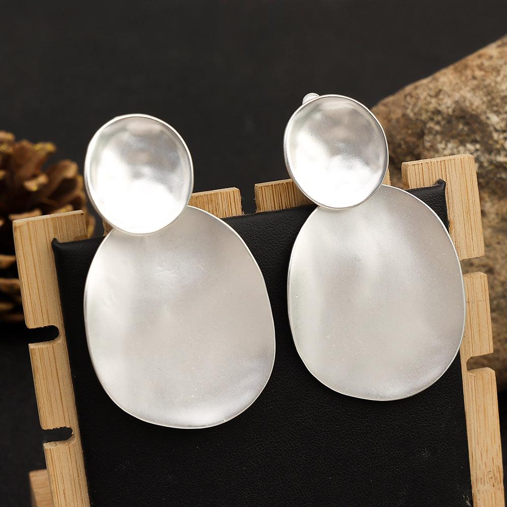 Atmospheric exaggerated ear clips Fashion geometric metal earrings 671815042653 - COCOMELODY