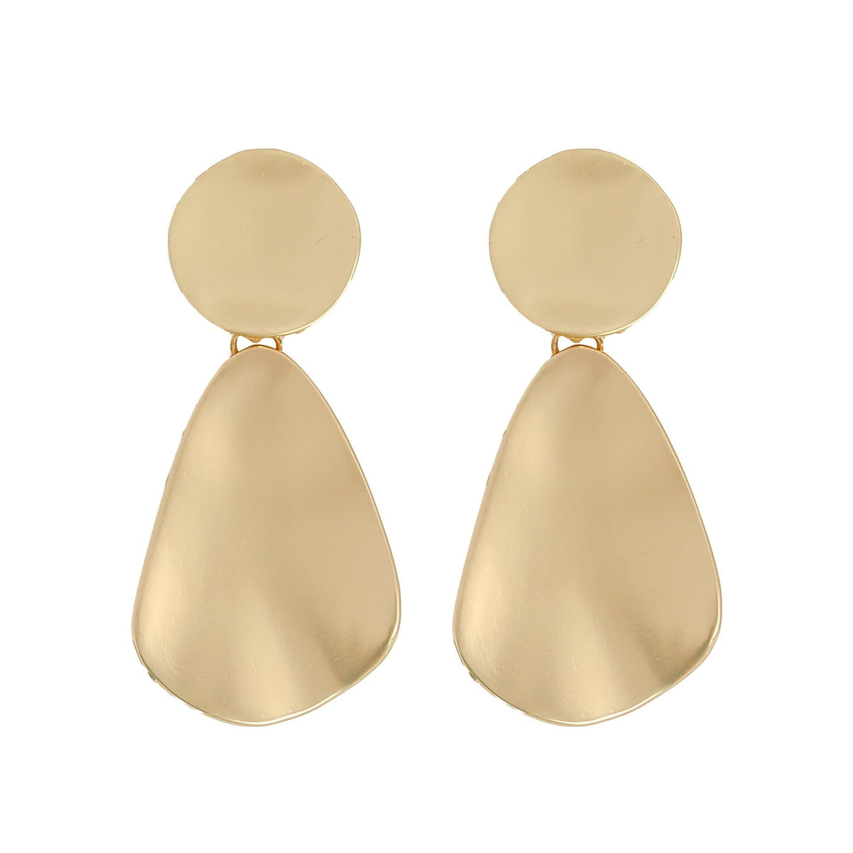 Atmospheric exaggerated earrings Fashion geometric metal mid-length earrings 683444245645 - COCOMELODY