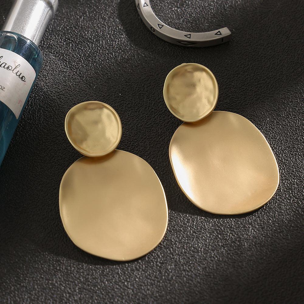 Atmospheric exaggerated ear clips Fashion geometric metal earrings 671815042653 - COCOMELODY