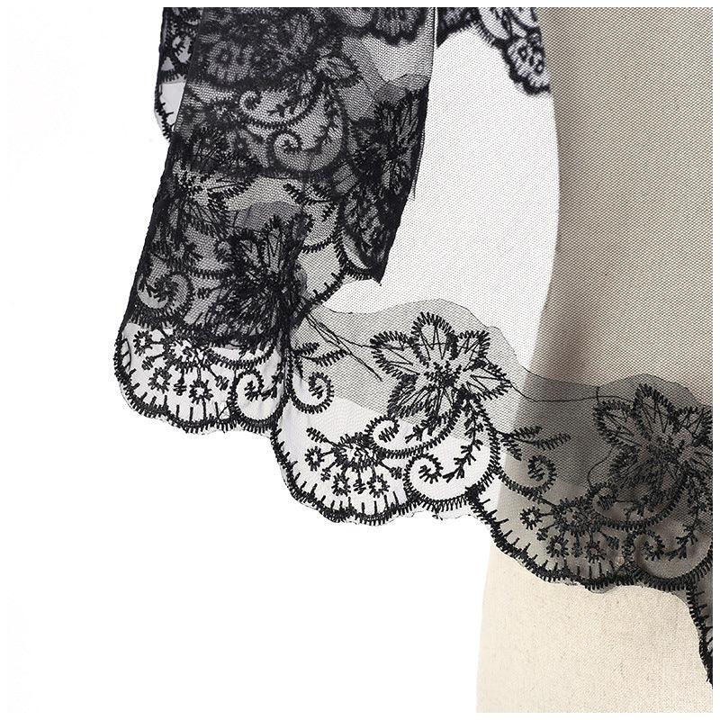 Halloween headwear Ghost bridal veil black short 639316031571 - COCOMELODY