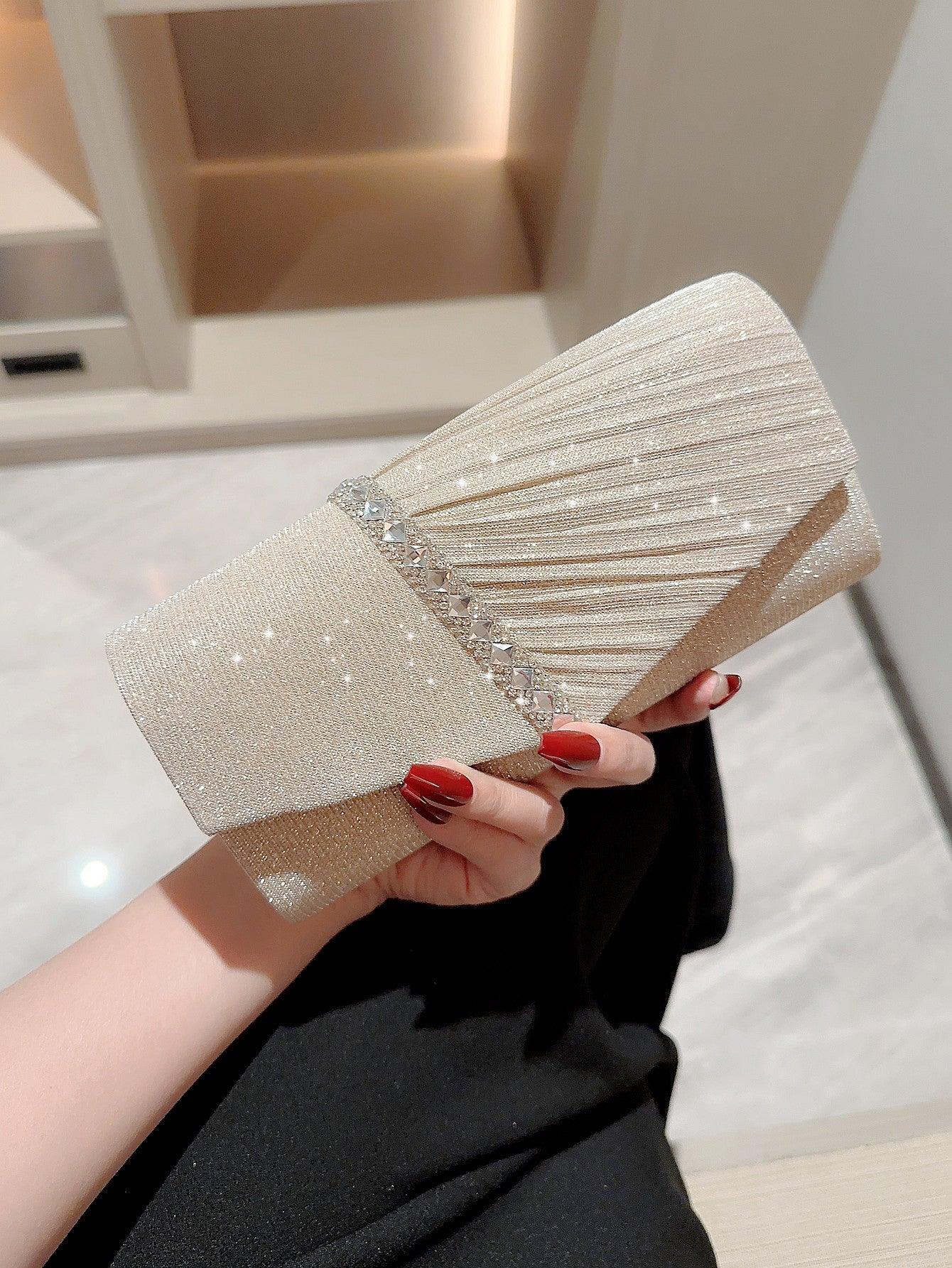 Shiny rhinestone small envelope bag 733171803996 - COCOMELODY