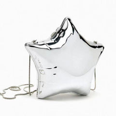 Gold and Silver Star shoulder bag Mini chain bag Crossbody acrylic bag 764305380260 - COCOMELODY