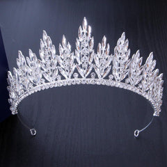 Full diamond super flash half round crown bride wedding headwear photography with makeup styling up-hair crown 677485871099 - COCOMELODY