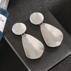 Atmospheric exaggerated earrings Fashion geometric metal mid-length earrings 683444245645 - COCOMELODY
