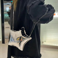 Gold and Silver Star shoulder bag Mini chain bag Crossbody acrylic bag 764305380260 - COCOMELODY