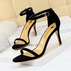 Ankle Strap Heels Stiletto heel Sandals Shoes 571179755874 - COCOMELODY